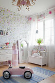 Charming girl's bedroom in pink
