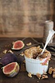 Fig and walnut crumble