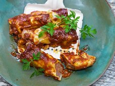 Kalbfleisch-Cannelloni mit Tomatensauce