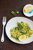 Roasted cauliflower tabbouleh