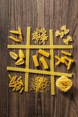 Various types of pasta