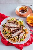 Crispy Spiced Pork Belly with Noodles