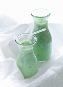 Ayran yoghurt and wild garlic smoothies