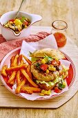 Turkey Burgers with Fresh Corn Salsa