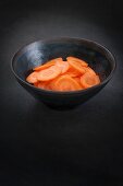Carrot slices in a bowl