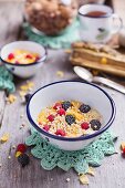 Gluten-free granola with fresh berries