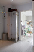 Old locker in hall next to sewing-room door