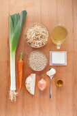 Ingredients for vegetables with feta