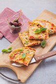 Vegetarian frittata with red pepper