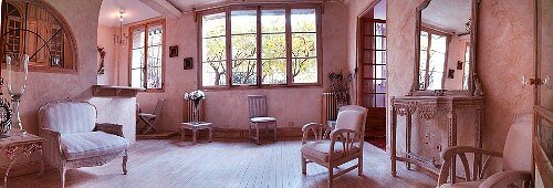 French-style beige living room