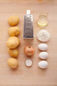 Ingredients for potato fritters