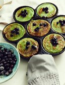 Spinach and blueberry pancakes