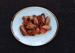 Fried Soujouk (sausages, Lebanon)