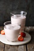 Strawberry and cream cheese smoothie with coconut milk