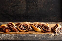 Chocolate bread made from ready-made flaky pastry