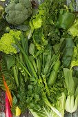 Various green vegetables