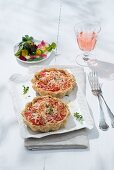 Mini tomato tarts with chevre cheese (Southern France)