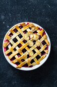 Mixed Berry Lattice Top Pie