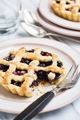 Blueberry and redcurrant tartlet