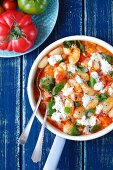 Gnocchi with mozzarella in tomato sauce