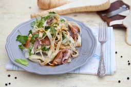 Ribbon noodles with parsnips