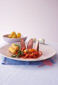 Sliced lamb with ratatouille (Easter)