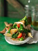 Winter bread salad with kale