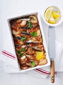 Sardine, Potato and Lemon Bake