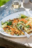 Vegetable noodles with lime