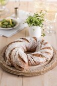 Olive, lemon and thyme rye ring