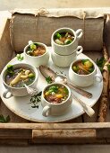 Winter soup with vegetables and beef