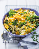 Broccoli and cheddar pasta bake