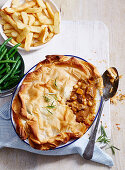 Lamb pie with chickpeas and rosemary