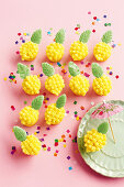 Mini pineapple cupcakes