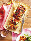 Kichererbsen-Karotten-Tarte mit Feta und Dill