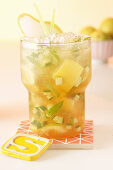 A pear and verbena mojito with cucumber