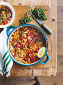 Moroccan lamb and chickpea soup