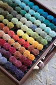 Wool samples for carpets
