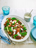 Peppered Lamb with Silverbeet and Lentil Salad