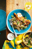 Persian-spiced fish with quinoa salad