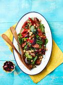 Warm chorizo salad