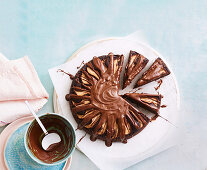Gluten-free chocolate, date and pear cake