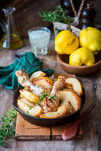 Chicken with quince and cider