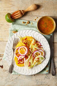 Fennel and orange salad with red onions