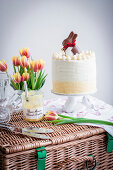 Poppyseed and lemon layer cake of Easter