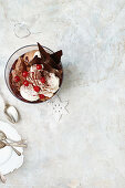 Chocolate cherry cheesecake trifle