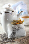 Mix-it-yourself medicinal tea for detoxification (stinging nettle, peppermint, horsetail, yarrow and marigold)
