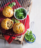 Beer and chicken pies