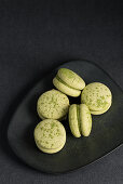 Matcha alfajores with matcha gananche (pastries, Argentina)