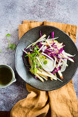 Fennel apple and red cabbage slaw